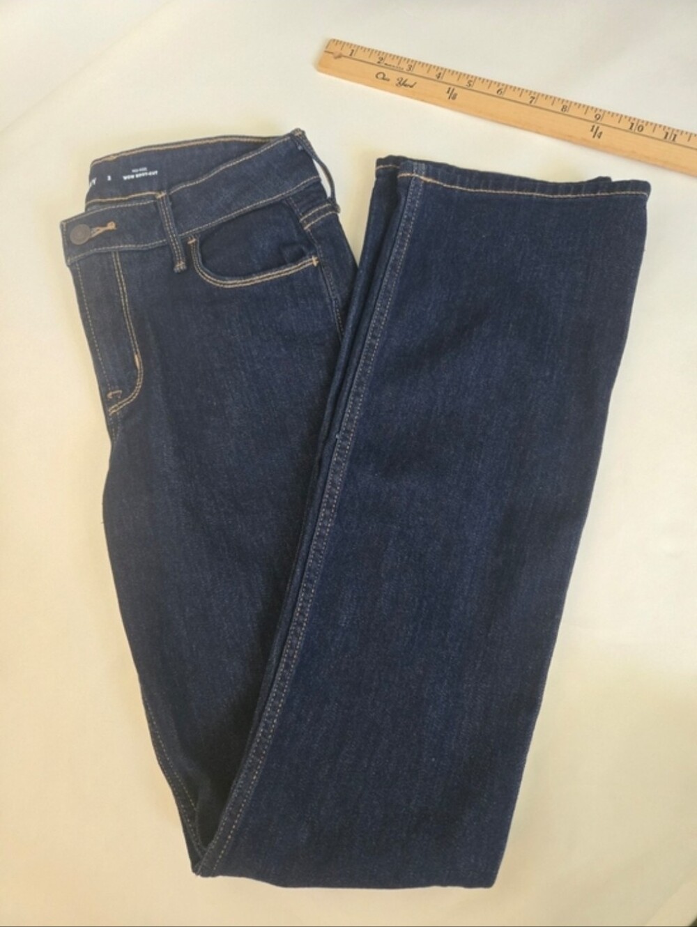 Old Navy Deep Blue Straight Jeans - "Wow Boot Cut Mid-rise" Women's Size 2